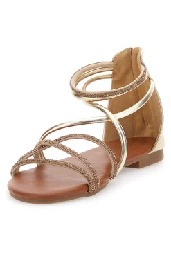Sandalo basso dorato 5432-THE FIRST CHIC Clearance