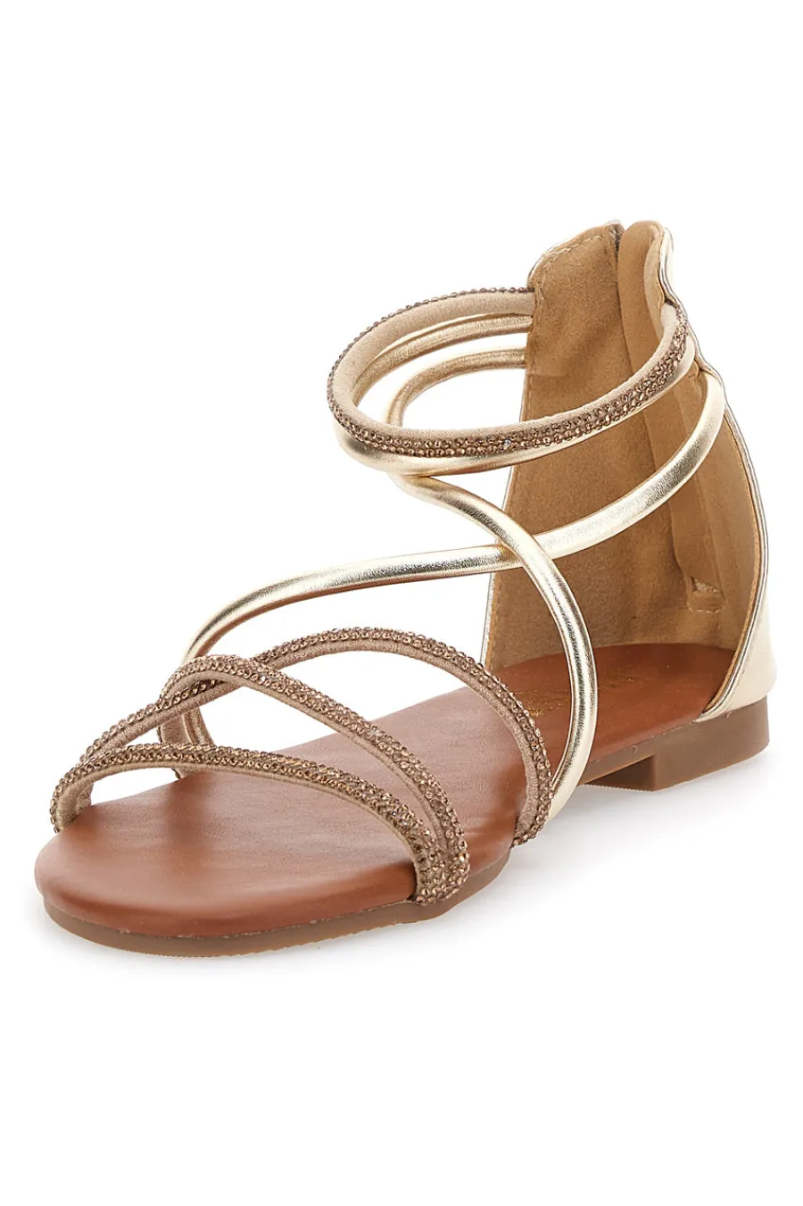 Sandalo basso dorato 5432-THE FIRST CHIC Clearance