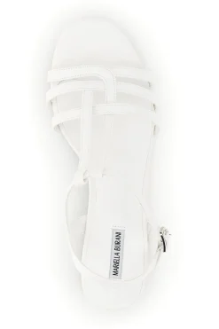 Sandalo bianco con tacco basso Burani 519431346-MARIELLA BURANI Clearance