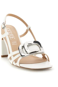 Sandalo con tacco e sottopiede in pelle Ferre F884-FERRE' Sale