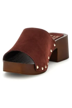 Sandalo bordeaux con tacco e borchie Must Have 11934-PITTARELLO Outlet