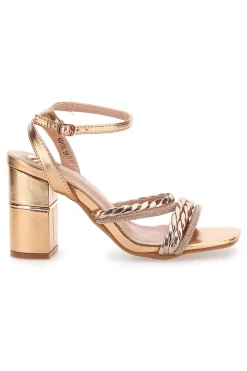 Sandalo Champagne con tacco alto 66135-LE HAVRE PARIS Online
