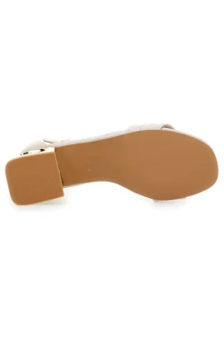 Sandalo con tacco 1602 Beige-THE FIRST New