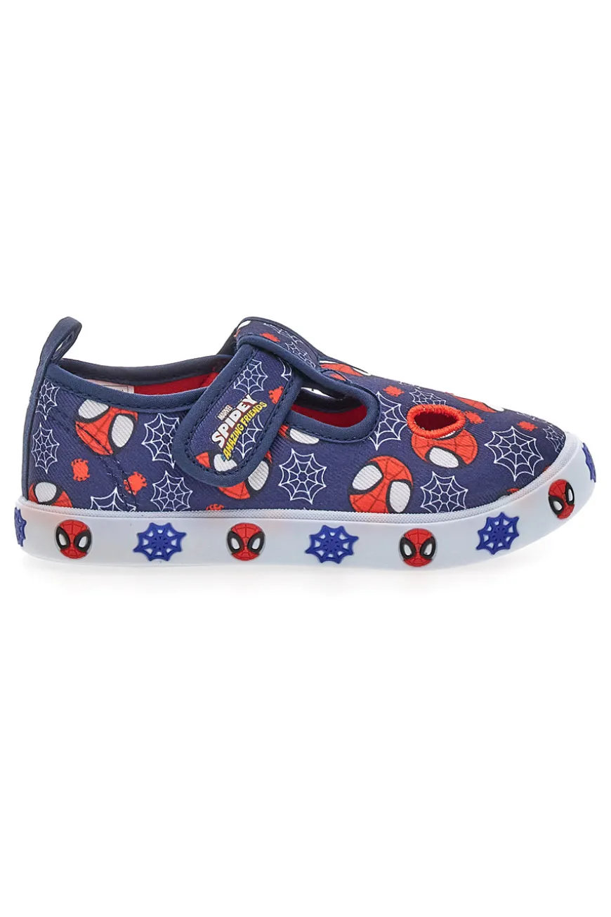 Sandalo da bimbo blu con fori frontali Spiderman R1310673T