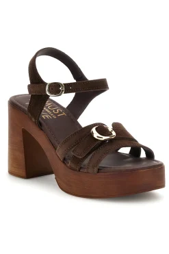 Sandalo marrone in pelle con tacco Must Have 11886-PITTARELLO Hot