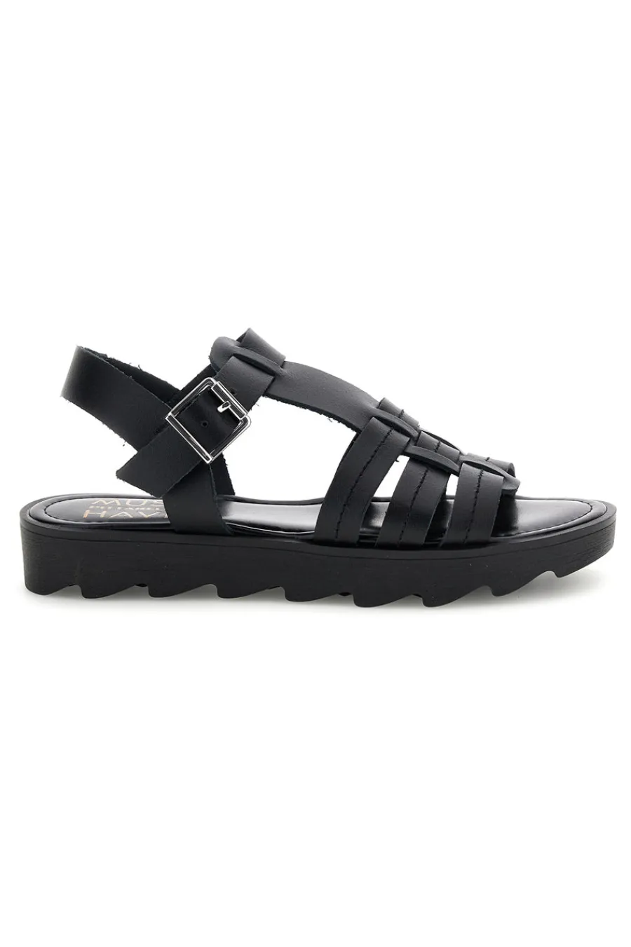 Sandalo nero in pelle con cinturino Must Have 11936-PITTARELLO New
