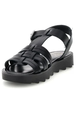 Sandalo nero in pelle con cinturino Must Have 11936-PITTARELLO New