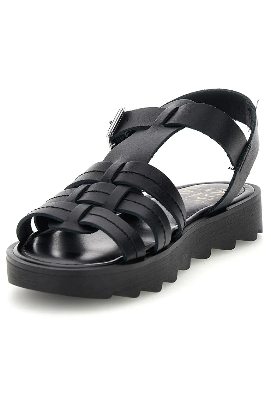 Sandalo nero in pelle con cinturino Must Have 11936-PITTARELLO New