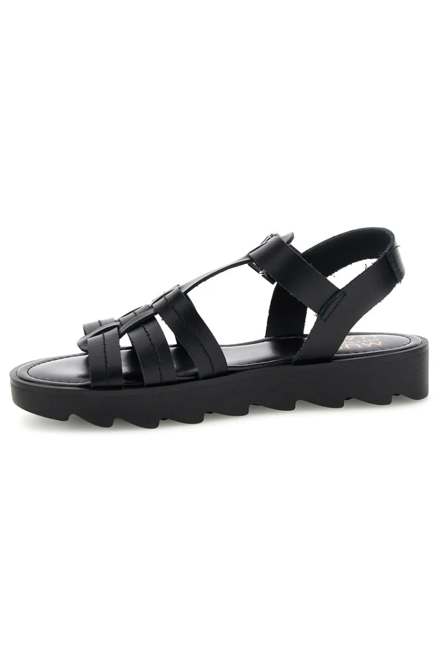 Sandalo nero in pelle con cinturino Must Have 11936-PITTARELLO New