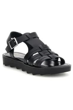 Sandalo nero in pelle con cinturino Must Have 11936-PITTARELLO New