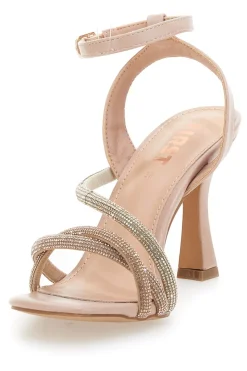 Sandalo Oro Rosa con tacco a rocchetto 625-THE FIRST Clearance
