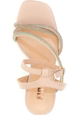 Sandalo Oro Rosa con tacco a rocchetto 625-THE FIRST Clearance