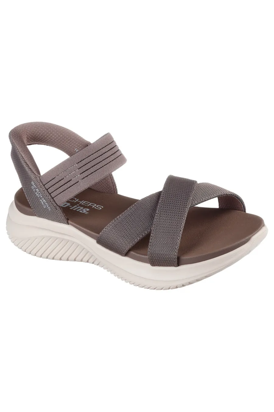 Sandalo Slingback Vegani Grigi Ultra Flex 3.0 - Never Better-SKECHERS Best