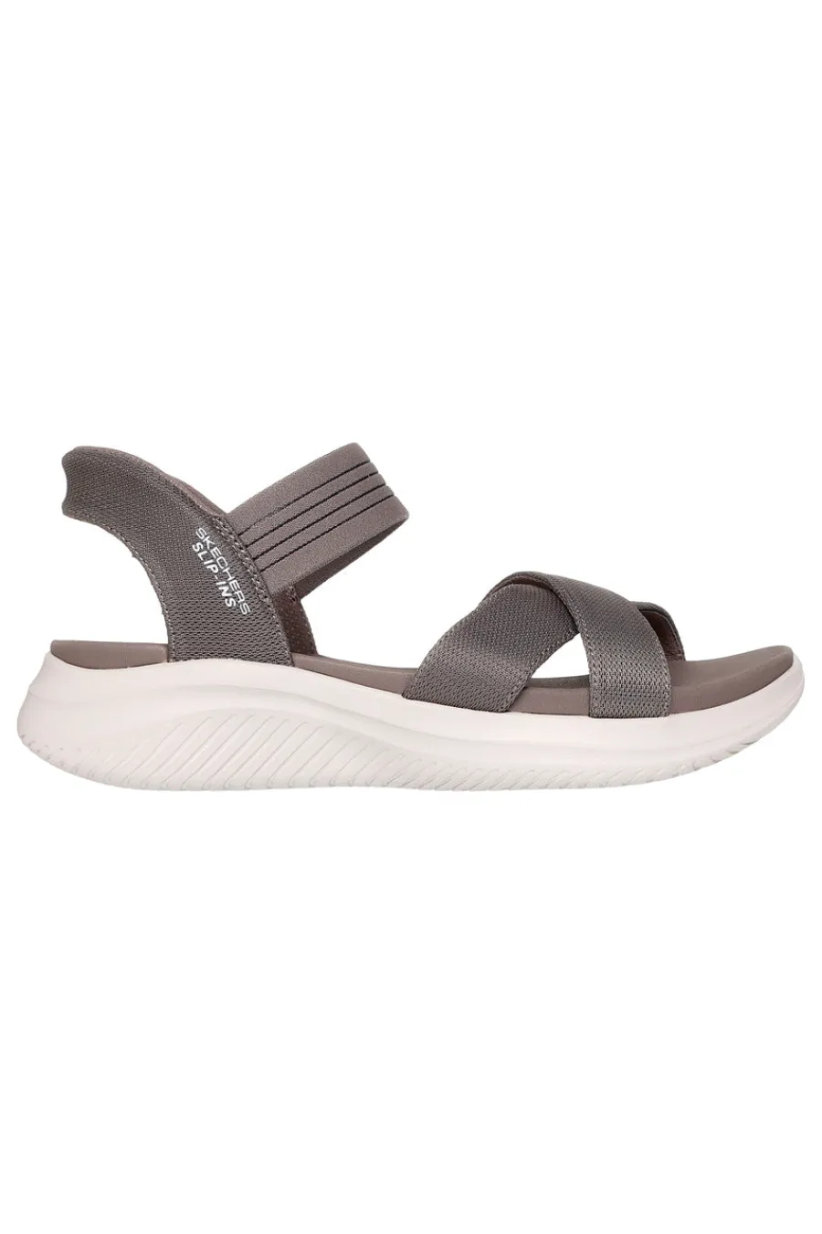 Sandalo Slingback Vegani Grigi Ultra Flex 3.0 - Never Better-SKECHERS Best