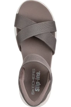 Sandalo Slingback Vegani Grigi Ultra Flex 3.0 - Never Better-SKECHERS Best