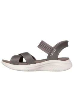 Sandalo Slingback Vegani Grigi Ultra Flex 3.0 - Never Better-SKECHERS Best
