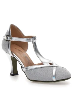 Scarpe argento con cinturino e suola in pelle 6325-THE FIRST DANCE Outlet