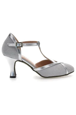 Scarpe argento con cinturino e suola in pelle 6325-THE FIRST DANCE Outlet