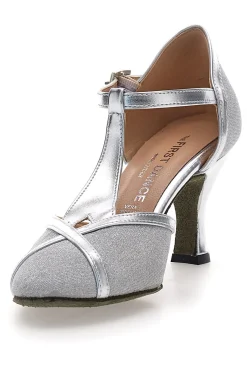 Scarpe argento con cinturino e suola in pelle 6325-THE FIRST DANCE Outlet