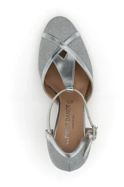 Scarpe argento con cinturino e suola in pelle 6325-THE FIRST DANCE Outlet