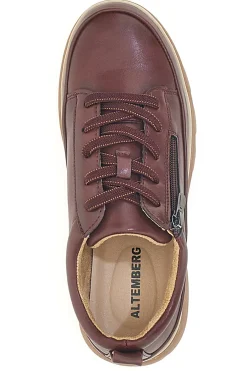 Scarpe basse bordeaux con zip laterale e suola carrarmato 9-ALTEMBERG