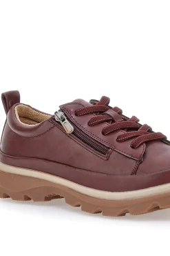 Scarpe basse bordeaux con zip laterale e suola carrarmato 9-ALTEMBERG