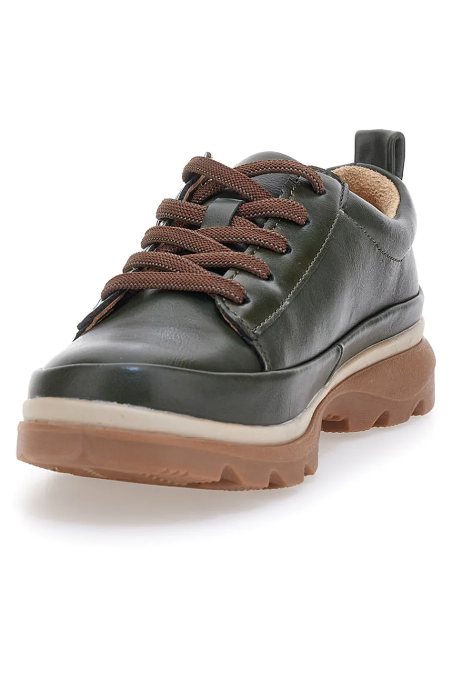 Scarpe basse verde scuro con zip laterale e suola carrarmato 9-ALTEMBERG Best