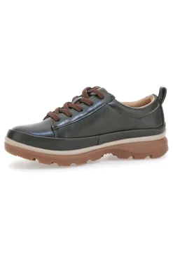 Scarpe basse verde scuro con zip laterale e suola carrarmato 9-ALTEMBERG Best