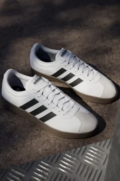 Scarpe bianche con strisce nere punta rinforzata VL Court Base-ADIDAS Outlet