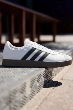 Scarpe bianche con strisce nere punta rinforzata VL Court Base-ADIDAS Outlet