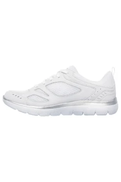 Scarpe bianche leggere con inserti argento SUMMITS SUITED-SKECHERS Online