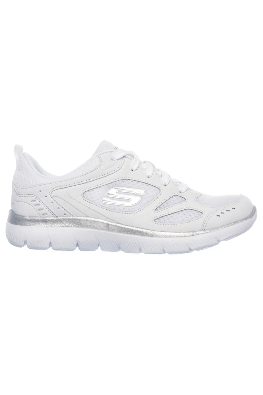Scarpe bianche leggere con inserti argento SUMMITS SUITED-SKECHERS Online
