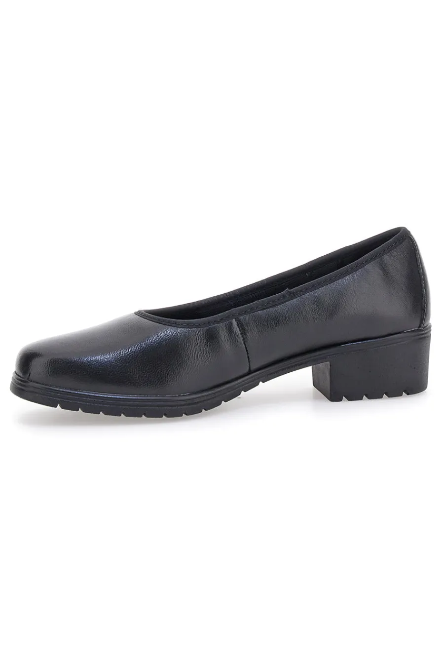 Scarpe comode nere in pelle con tacco basso e memory foam 11574-PITTARELLO Sale