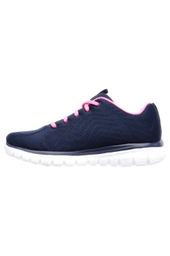 Scarpe da Allenamento Navy con Tomaia in Skech Knit Mesh Graceful - Get Connected-SKECHERS