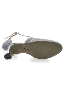 Scarpe da Ballo Argento con Tomaia Glitterata Made in Italy 5555-THE FIRST DANCE New