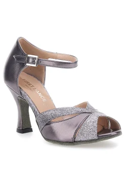 Scarpe da Ballo Grigie con Cinturino e Dettagli Scintillanti 5129-THE FIRST DANCE Online