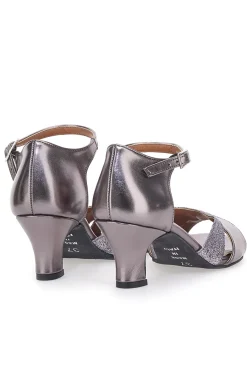 Scarpe da Ballo Grigie con Cinturino alla Caviglia e Tacco Medio 14-MON DIEU MUSIQUE Hot