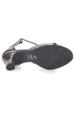 Scarpe da Ballo Grigie con Cinturino alla Caviglia e Tacco Medio 14-MON DIEU MUSIQUE Hot
