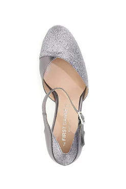 Scarpe da Ballo Grigio Scuro Con Tacco e Glitter 4552-THE FIRST DANCE