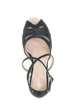 Scarpe da Ballo Nere Con Cinturini Incrociati 1460502-MON DIEU Online