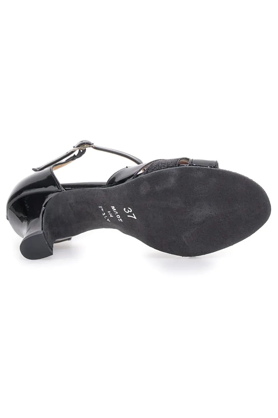 Scarpe da ballo nere intrecciate con cinturino e suola in pelle 113-MON DIEU Discount