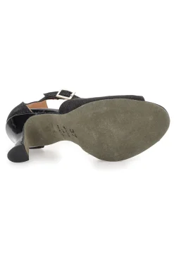 Scarpe da ballo nere open toe con cinturino alla caviglia 6514-THE FIRST DANCE