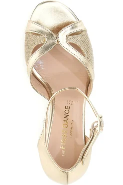 Scarpe da ballo oro con glitter e cinturino 6558-THE FIRST DANCE Best