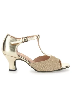 Scarpe Da Ballo Oro Con Suola In Pelle 182 50-THE FIRST DANCE New