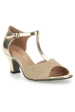 Scarpe Da Ballo Oro Con Suola In Pelle 182 50-THE FIRST DANCE New