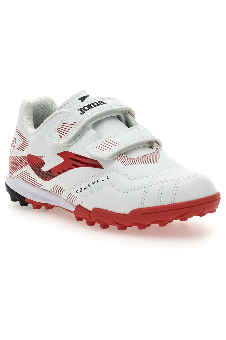 Scarpe da Calcetto Bianche e Rosse Joma Powerfull Jr 2502 Turf