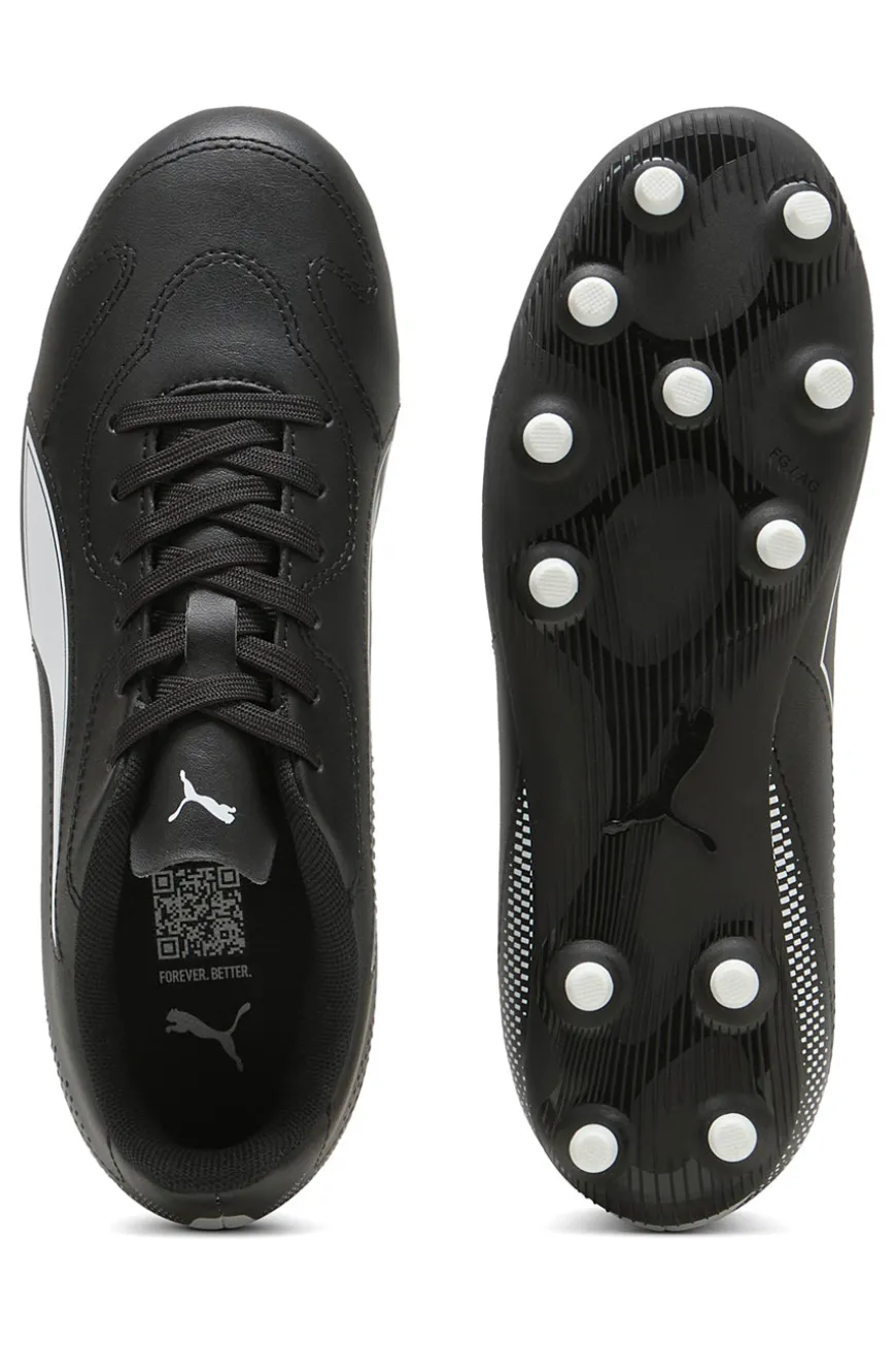Scarpe da calcio nere con logo bianco Puma Vitoria II FG/AG Jr