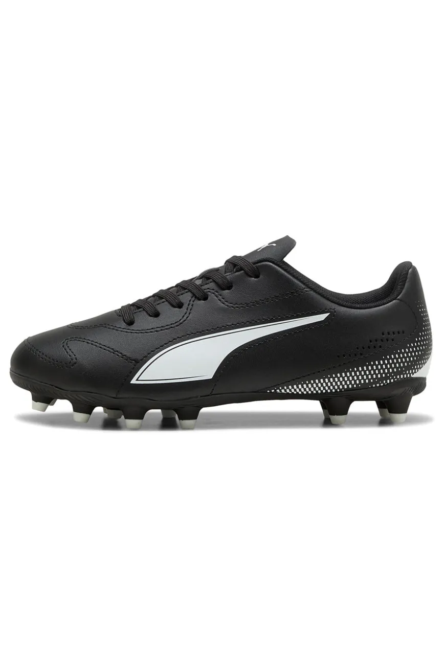 Scarpe da calcio nere con logo bianco Puma Vitoria II FG/AG Jr
