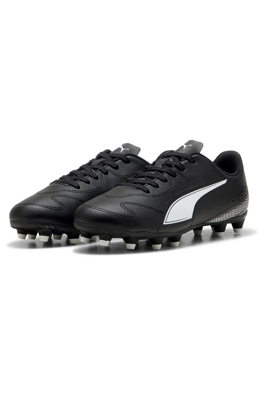 Scarpe da calcio nere con logo bianco Puma Vitoria II FG/AG Jr