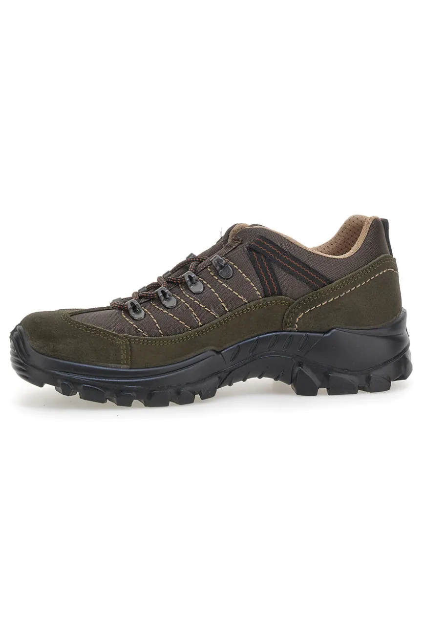 Scarpe da trekking verde militare con suola carrarmato Track down 13358S34